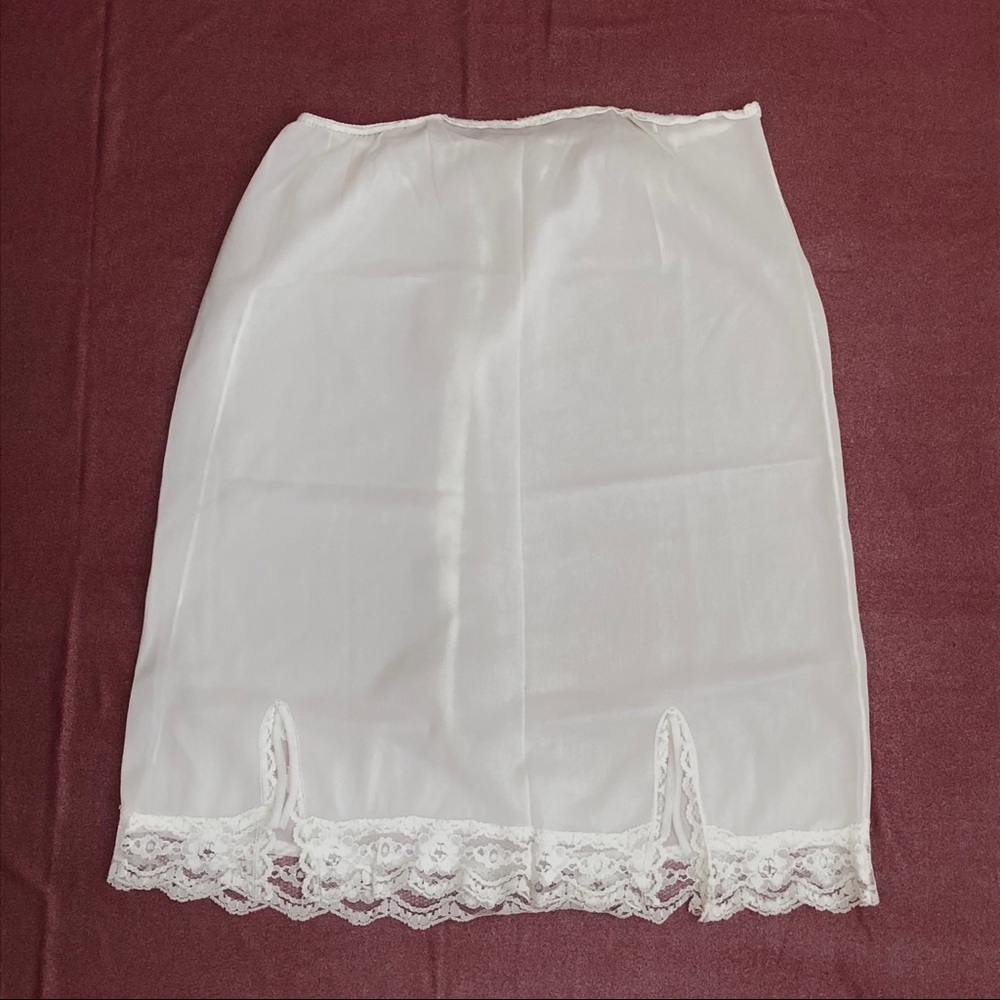 Vintage white slip skirt